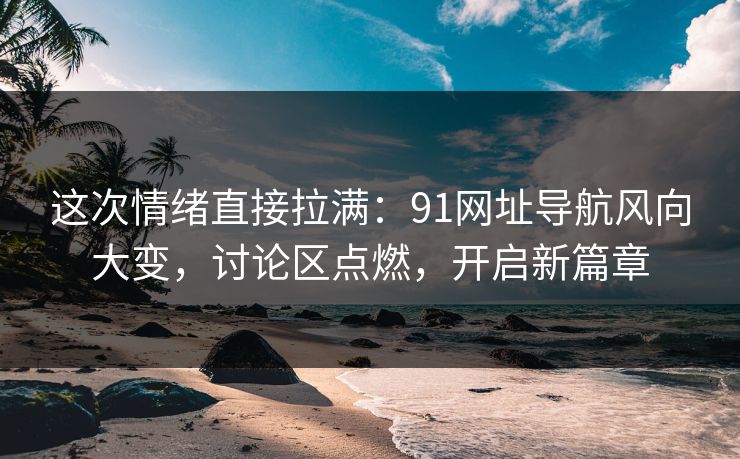 这次情绪直接拉满：91网址导航风向大变，讨论区点燃，开启新篇章
