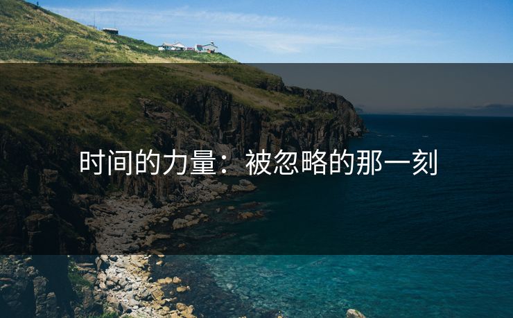 时间的力量：被忽略的那一刻
