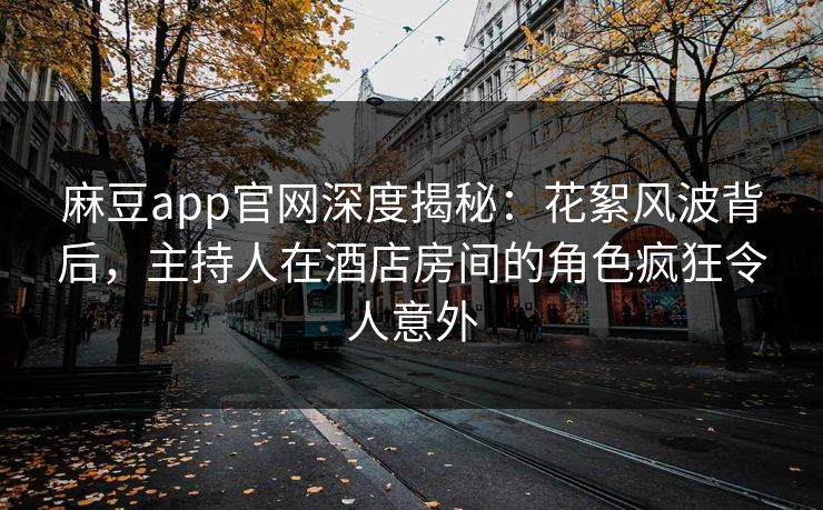 麻豆app官网深度揭秘：花絮风波背后，主持人在酒店房间的角色疯狂令人意外